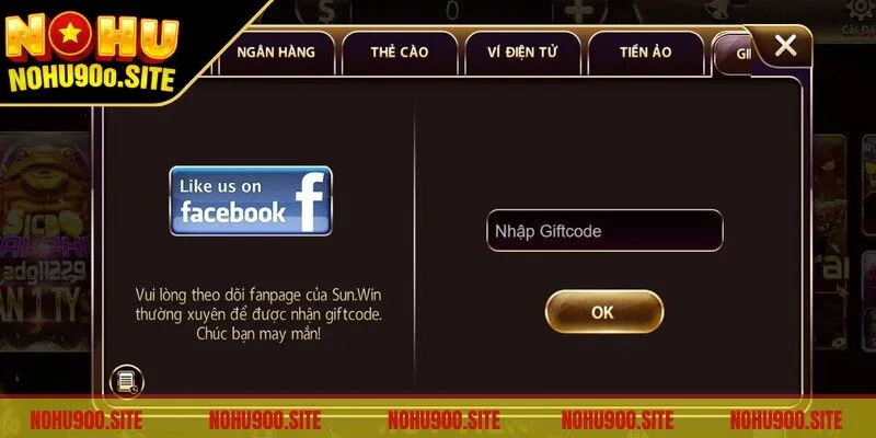 Quy đổi Giftcode là cách nạp tiền Nohu90 đơn giản nhất