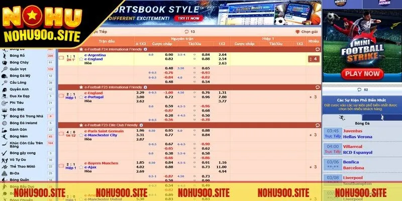 SBO thể thao Nohu90 có sức hút lớn đối với người hâm mộ